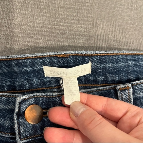 Eileen Fisher Straight Cut Denim Jeans 6 - Picture 4 of 5